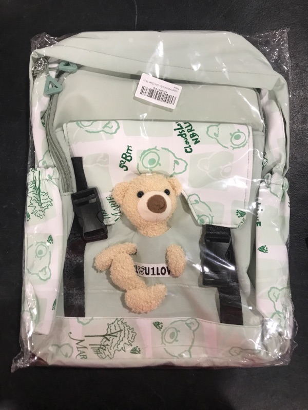 Photo 1 of Cartoon Bear Pattern College Style Girls/Women's Bag 16.5"