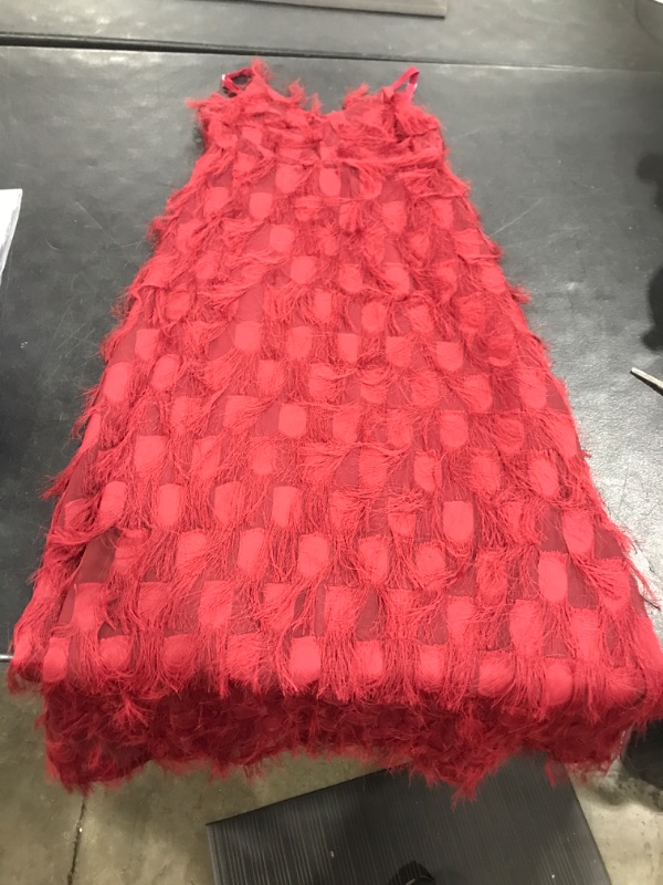 Photo 1 of [Size 11-12yrs] Red Fringe Dress- Spaghetti Straps