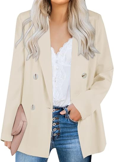 Photo 1 of [Size XL] Koinshha Womens Long Sleeve Lapel Blazers Casual Solid Color Button Up Jacket Open Front Work Office Blazer