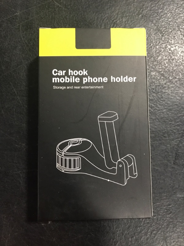 Photo 2 of 2 in 1 Car Headrest Hook with Phone Holder Seat Back Hanger Clips