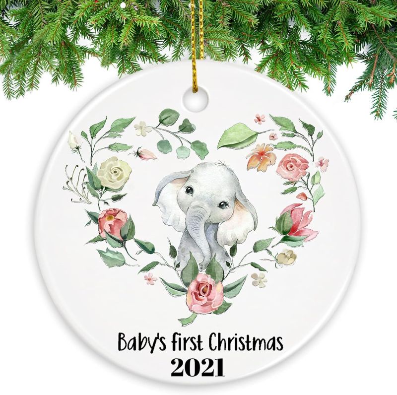 Photo 1 of 2021 First Christmas Baby Ornament, Jocidea Baby First Christmas Ornaments 2021 Baby Ornaments for Christmas Tree Baby Keepsake Ornaments 2021 Personalized Baby First for Newborn Baby