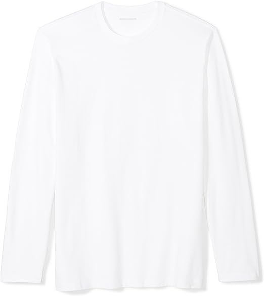 Photo 1 of [Size L] 5 Pack- Amazon Essentials Boy Long Sleeve T- Shirts- White