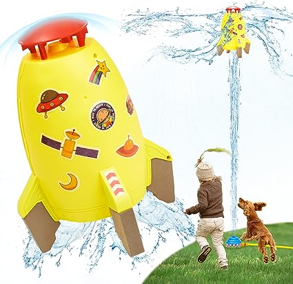 Photo 1 of Citybay Rocket Launcher Outdoor Water Toys,Backyard Sprinkler for Kids,Water Pressure Control Flight Altitude,Rocket Sprinkler,Summer Sprayer Toys for Kids 3 Years and Up
