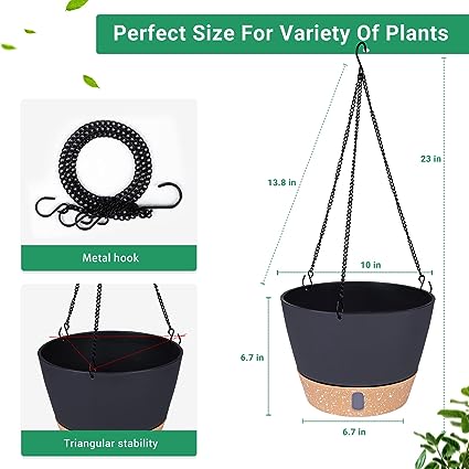 Photo 1 of 10Inch Hanging Planters for Plants 