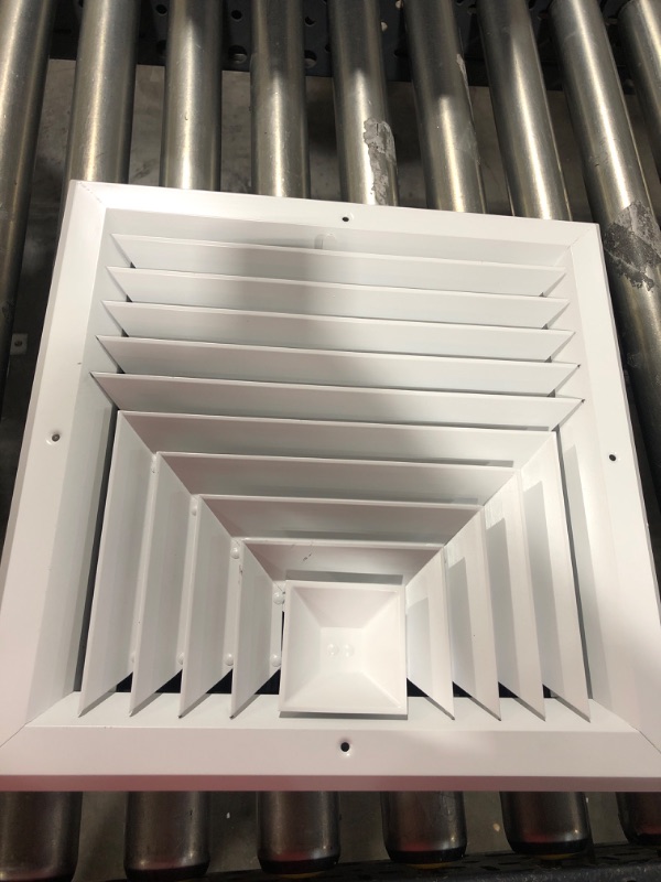 Photo 2 of 10" x 10" - 3-Way Extruded Aluminum Ceiling Diffuser Square - HVAC Vent Cover