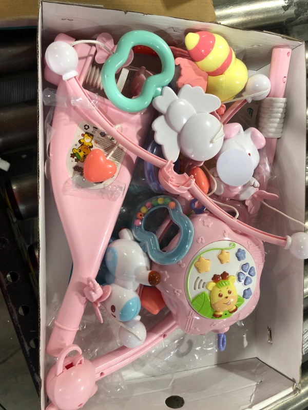 Photo 2 of Baby Mobile for Crib with Music and Lights, Remote and Projection. Pack and Play Toys for Ages 0+ Months (Pink-Bee)