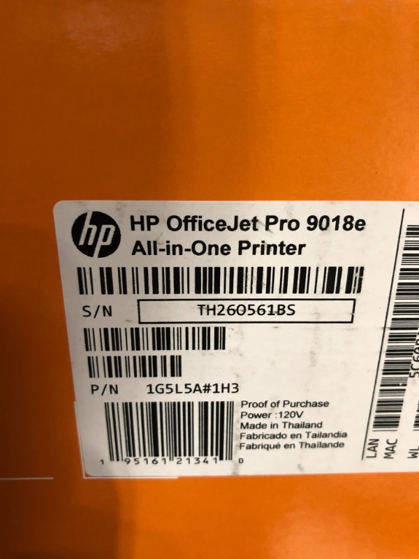 Photo 4 of HP OfficeJet Pro 9018e Wireless Color All-in-One Printer with Bonus 6 Months Instant Ink with HP+ (1G5L5A)