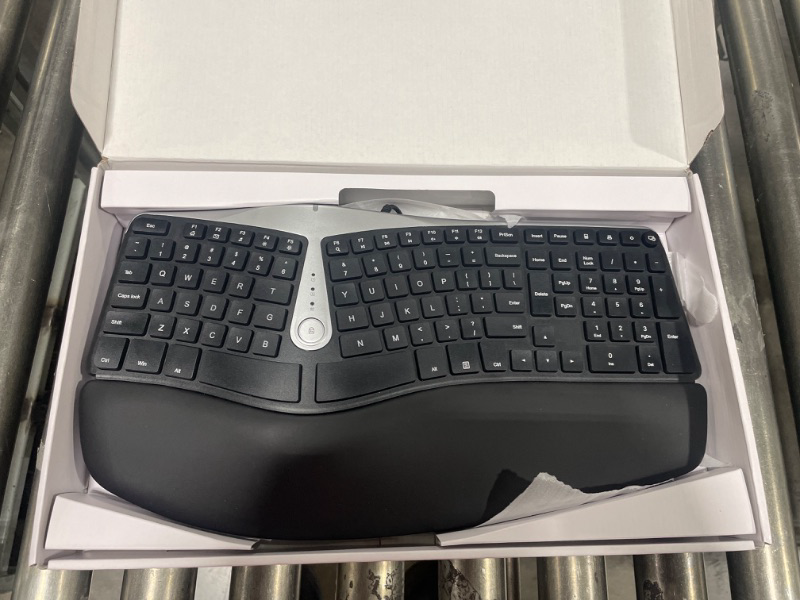 Photo 2 of Nulea Ergonomic Keyboard, Wired Split Keyboard with Pillowed Wrist and Palm Support, Featuring Dual USB Ports, Natural Typing Keyboard for Carpal Tunnel, Compatible with Windows/Mac