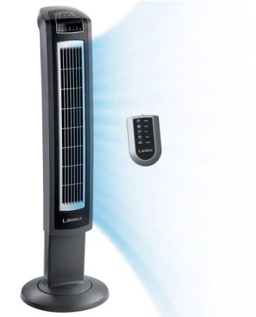 Photo 1 of 42 in. Electronic Oscillating 3-Speed Tower Fan with Remote Control and Fresh-Air Ionizer
