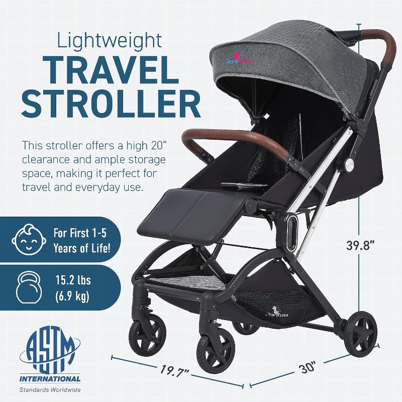 Photo 1 of (( PARTS ONLY STROLLER DOES NOT STAY UP)) elf Folding Baby Stroller, Ultra-Compact with One Hand Gravity Fold, Airplane Ready Travel Stroller, Near Flat Recline Seat with UV and Waterproof Canopy