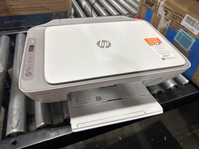 Photo 2 of HP DeskJet 2755e Wireless Color All-in-One Printer (26K67A), white