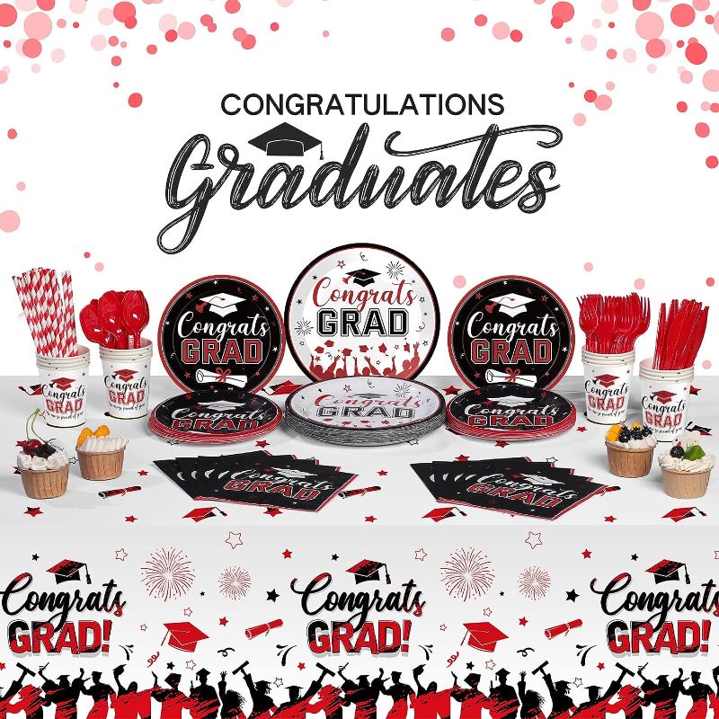 Photo 1 of 193 Pcs Graduation Party Supplies Set Grad Decoration Congrats Class
