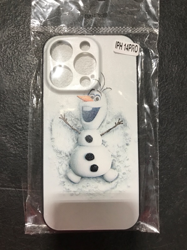 Photo 1 of Cute Design iPhone 14 Pro Case, Shockproof Protective Case Made with Hard PC Back + TPU Silicone Case (Cute-Frozen-Magic-1)