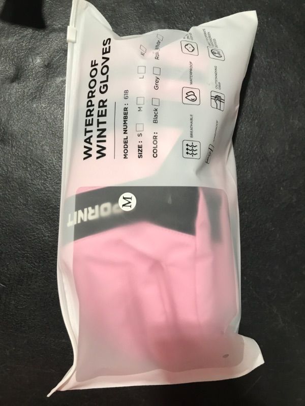 Photo 2 of [Size M]-10? Winter Gloves for Men Women, 3M Insulated Waterproof Windproof Gloves- Pink