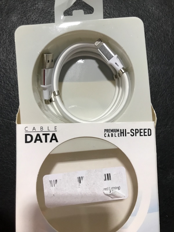 Photo 2 of  Certified Lightning to USB Charge & Sync Cable, White for iPhone 