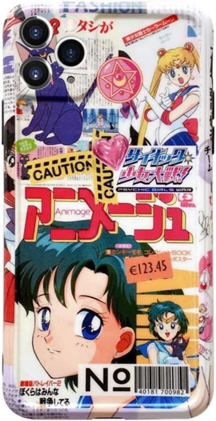 Photo 1 of iPhone 14 Pro Case Cover, Japan Anime Cartoon Case Kawaii Protective Smooth Silicone Shockproof Soft Phone Case