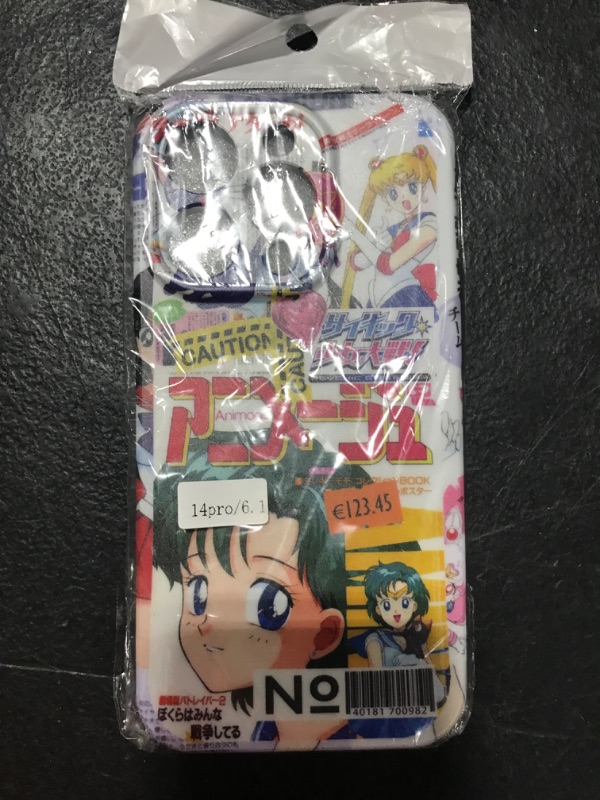 Photo 2 of iPhone 14 Pro Case Cover, Japan Anime Cartoon Case Kawaii Protective Smooth Silicone Shockproof Soft Phone Case