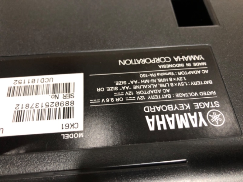Photo 1 of Yamaha CK Series 61-Key Stage Keyboard with Built-In Speakers, Black (CK61) Stage Keyboard 61-Key
