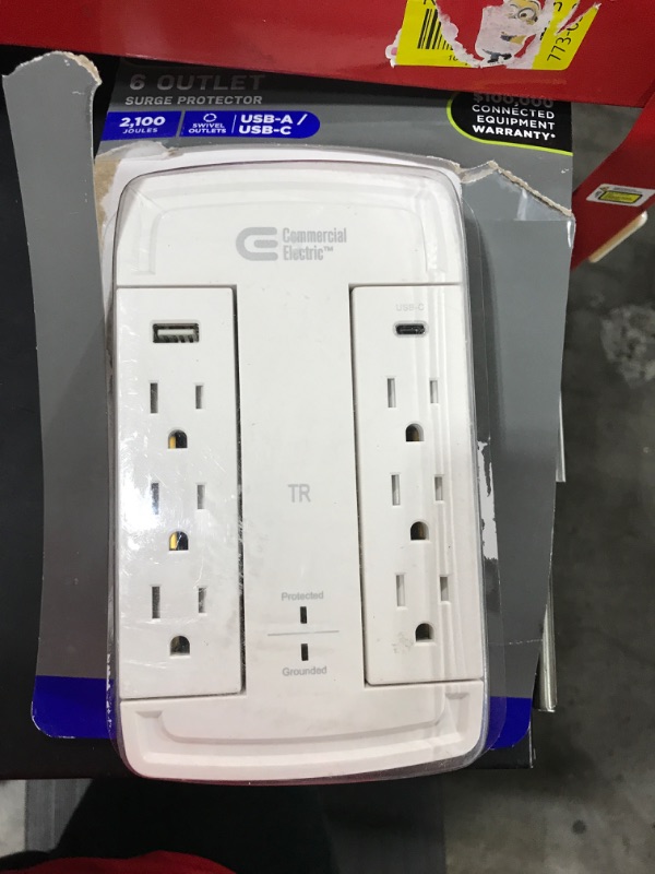 Photo 2 of 6-Outlet Wall Mounted Swivel Surge Protector with USB
