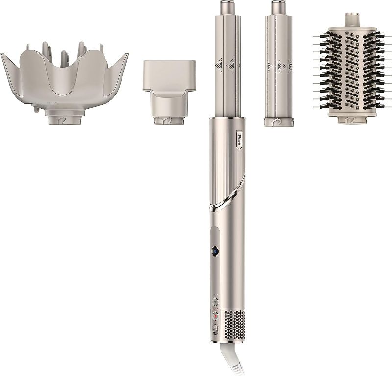Photo 1 of Shark HD435 FlexStyle Air Styling & Drying System, Powerful Hair Blow Dryer & Multi-Styler with Auto-Wrap Curlers, Curl-Defining Diffuser, Oval Brush, & Concentrator Attachment, Stone
