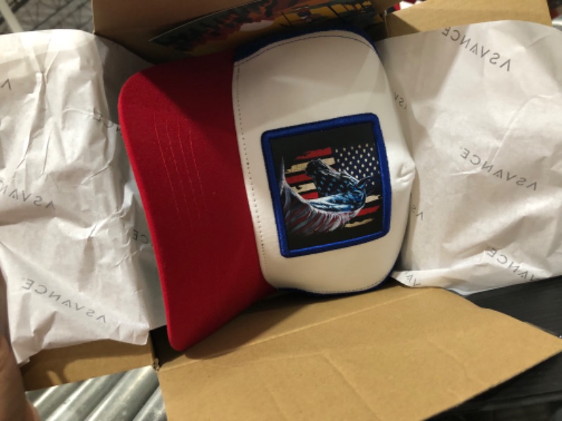 Photo 1 of Asvance premium USA flag horse trucker hat