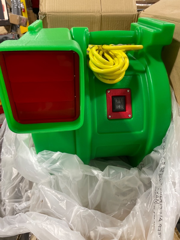 Photo 4 of B-AIR Kodiak 1.5 HP ETL Bounce House Blower, Green