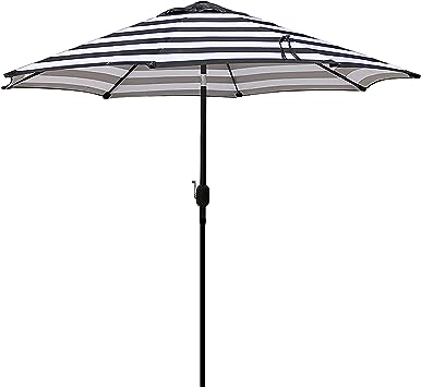 Photo 1 of  Outdoor Patio Umbrella, Market Striped Umbrella