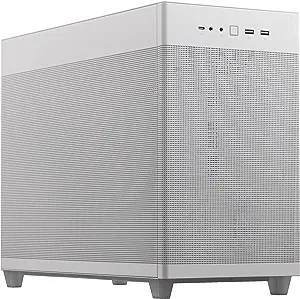 Photo 1 of ASUS Prime AP201 33-Liter MicroATX White case with Tool-Free Side Panels and a Quasi-Filter mesh, with Support for 360 mm Coolers, Graphics Cards up to 338 mm Long, and Standard ATX PSUs