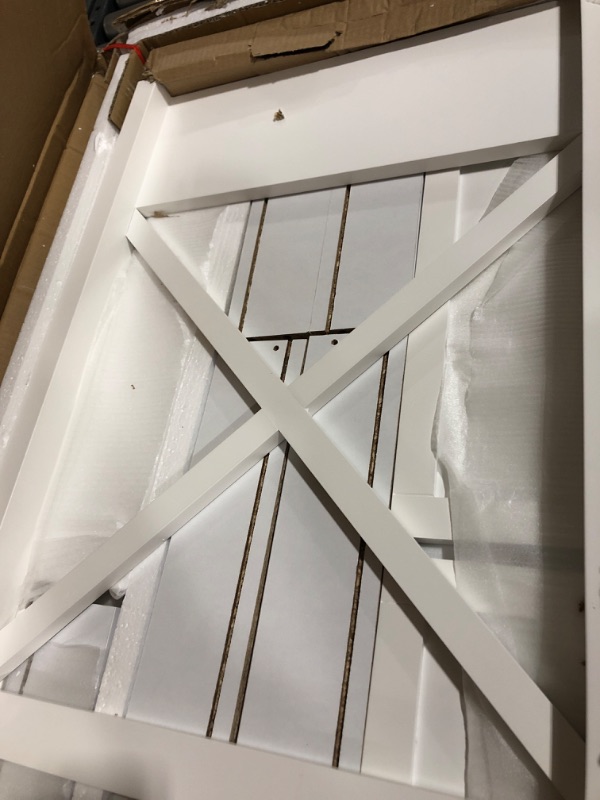 Photo 1 of White Computer Desk with 2 Drawers, Modern Makeup Vanity Desk with Storage, Writing Desk for Home Office, 42'' Long Study Simple White Desk for Bedroom Console Table Living Room