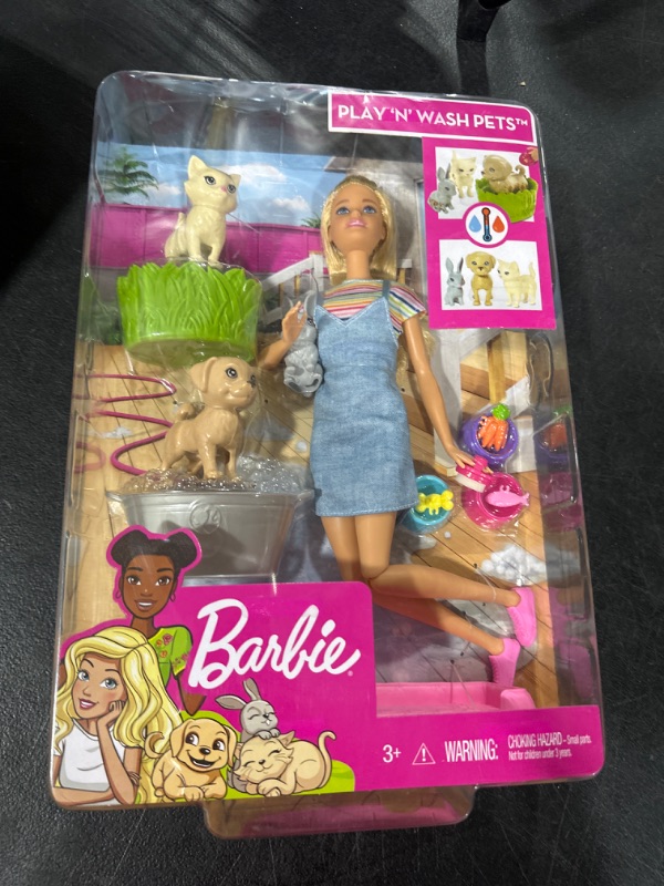 Photo 2 of Barbie Play N Wash Pets Doll And Playset