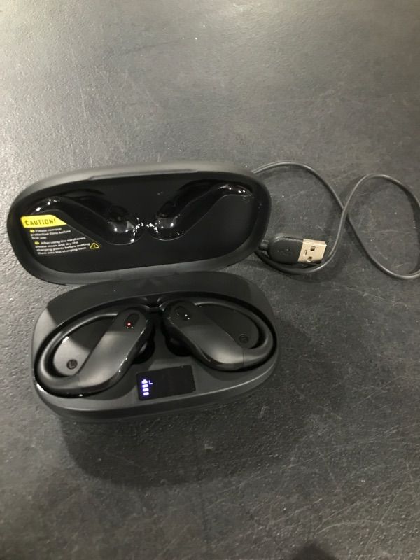 Photo 2 of GNMN Bluetooth Headphones Wireless Earbuds V5.3 Over Ear Buds 50Hrs Playback Wireless Charging Case Waterproof Earphones 