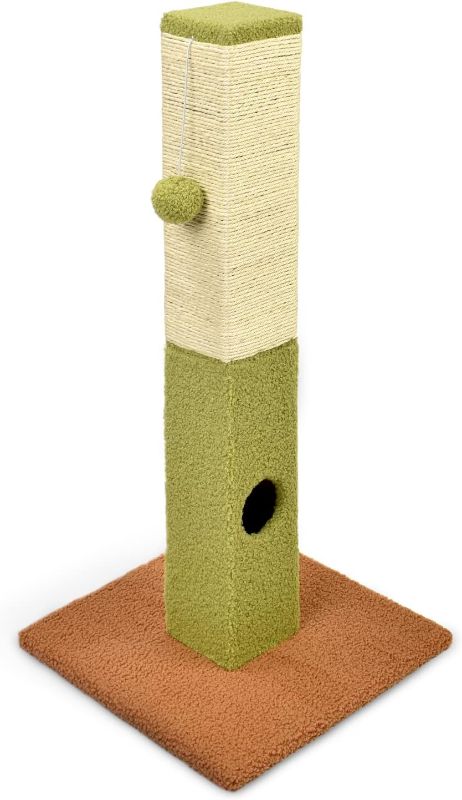 Photo 1 of 
Petellow Cat Scratching Post - 31" Tall Cactus Cat Scratching Posts for Indoor Cats - Square Cat Tower for Large and Small Cats - Natural Sisa