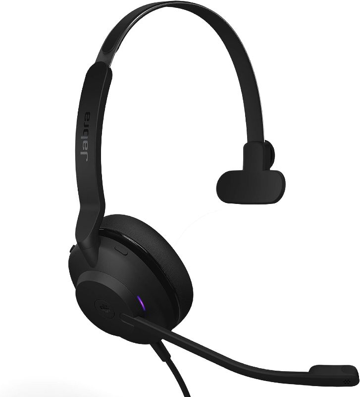 Photo 1 of 
Jabra Evolve2 30 MS Wired Headset, USB-C, Mono, Black – Lightweight, Portable Telephone Headset with 2 Built-in Microphones – Work Headset with Superior.
