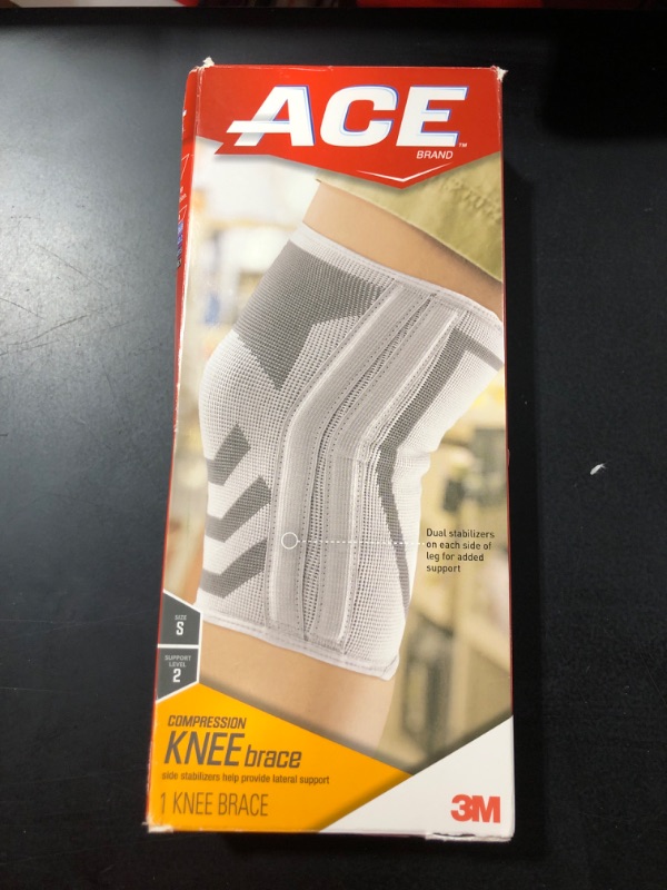 Photo 2 of ACE Compression Knee Brace w/Side Stabilizers, Support Injured Knee With Mild Compression, Breathable Properties Let Sweat Escape, Medium Medium (Pack of 1)