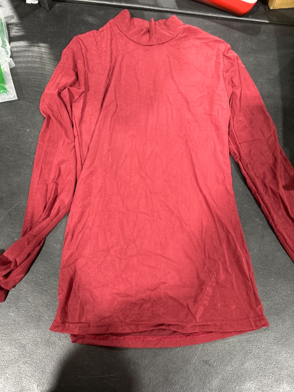 Photo 1 of  Basic Long Sleeves Mesh Sheer Tops size m 