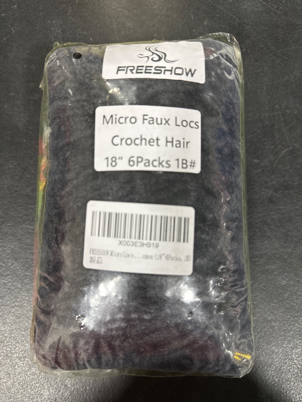 Photo 2 of 
FREESHOW Micro Faux Locs Crochet Hair 18inch 4 Packs Sister Locs Crochet Hair DIY Braids Straight Styles for Black Women/Men Color 1B (18" 4Packs, 1B#)