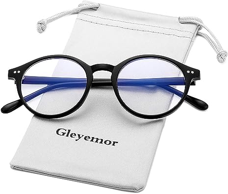 Photo 1 of Gleyemor Blue Light Glasses for Men Women, Vintage Round Frame Computer Eyeglasses
