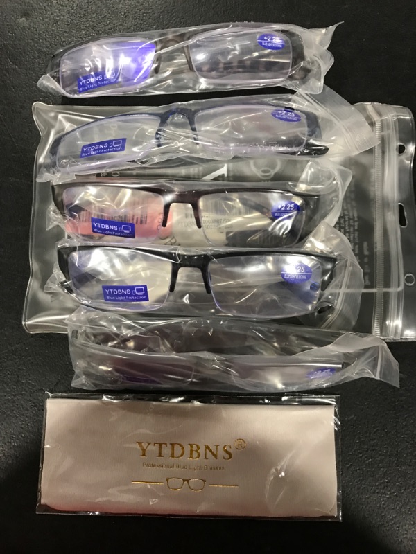 Photo 2 of YTDBNS 5-Pack Reading Glasses Blue Light Blocking For Men Women Reader Glasses Anti Eyestrain/UV Ray Eyeglasses Spring Hinge 5pc-1 1.0 x