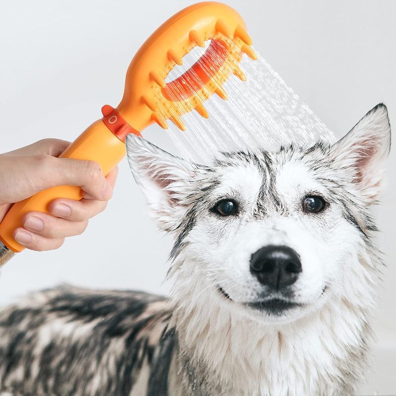 Photo 1 of 
Growoof Pet Shower Sprayer Attachment with Cleaning Tool, Indoor/Outdoor Bathing Supplies and Scrubber Tool, Grooming for Dogs or Cats with Long and Short Hair