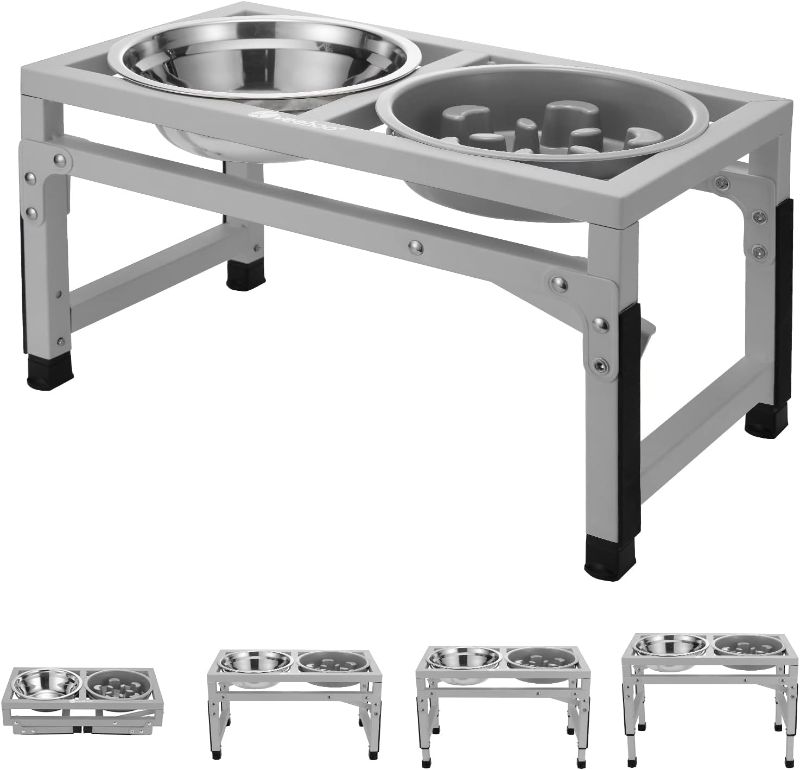 Photo 1 of 
Veehoo Elevated Dog Bowls, Sturdy Metal Food Stand, Raised Dog Bowl for Large Dogs, Adjustable Heights, Stainless Steel Food Bowls & Slow Feeder