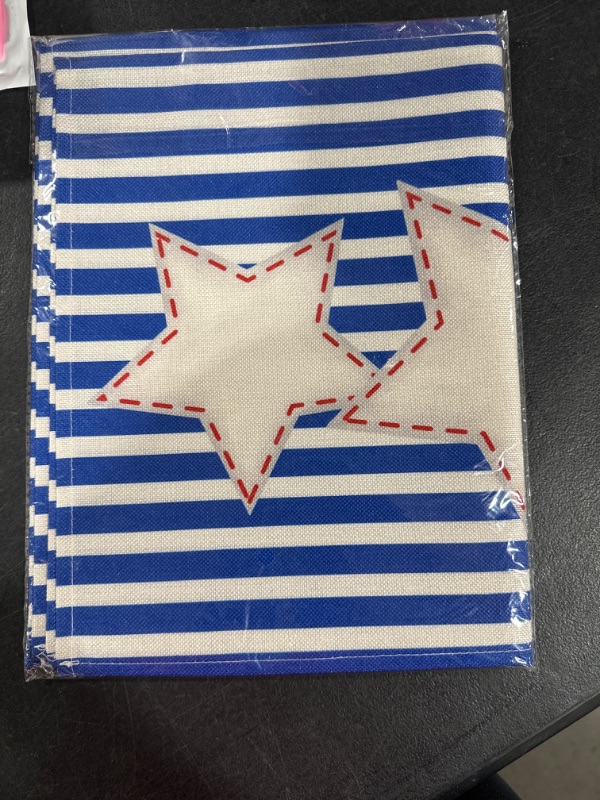 Photo 2 of 
ARKENY 4th of July Decorations White Star Placemats 12x18 Inches Memorial Day Patriotic Blue Stripes Place mats Independence Day Decor AP274-18