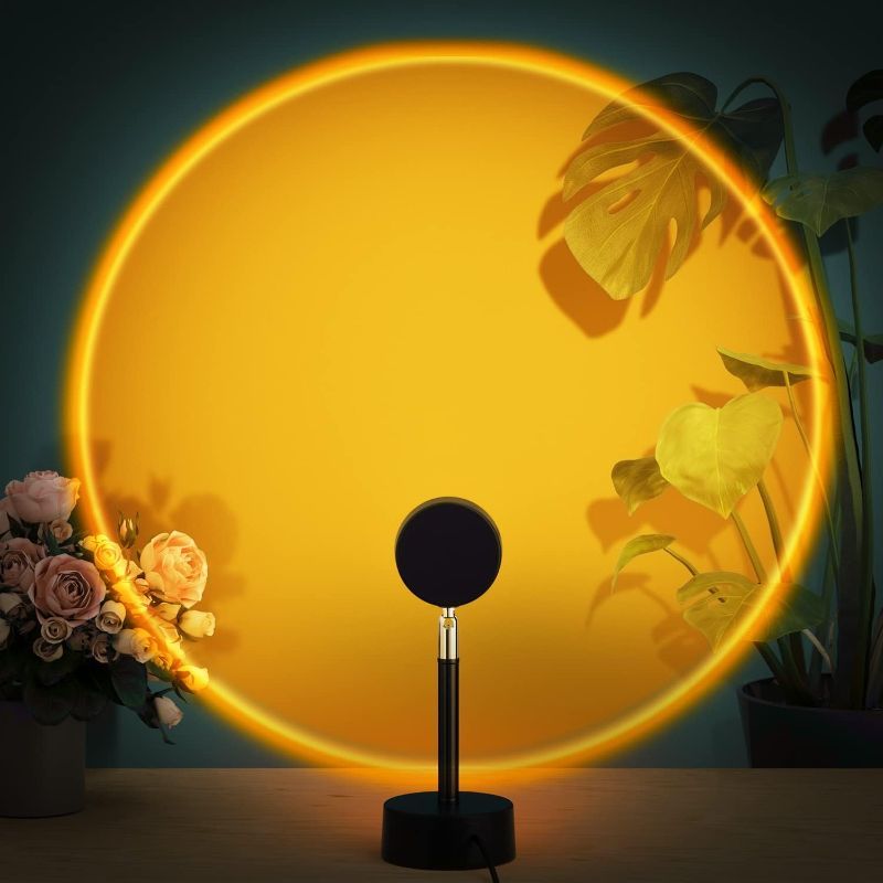 Photo 1 of 
Sunset Lamp Projection, 180 Degree Rotation Projection Lamp led Light, Sunset Night Light Projector with 10W Adapter and Romantic Visual for Selfie, Home