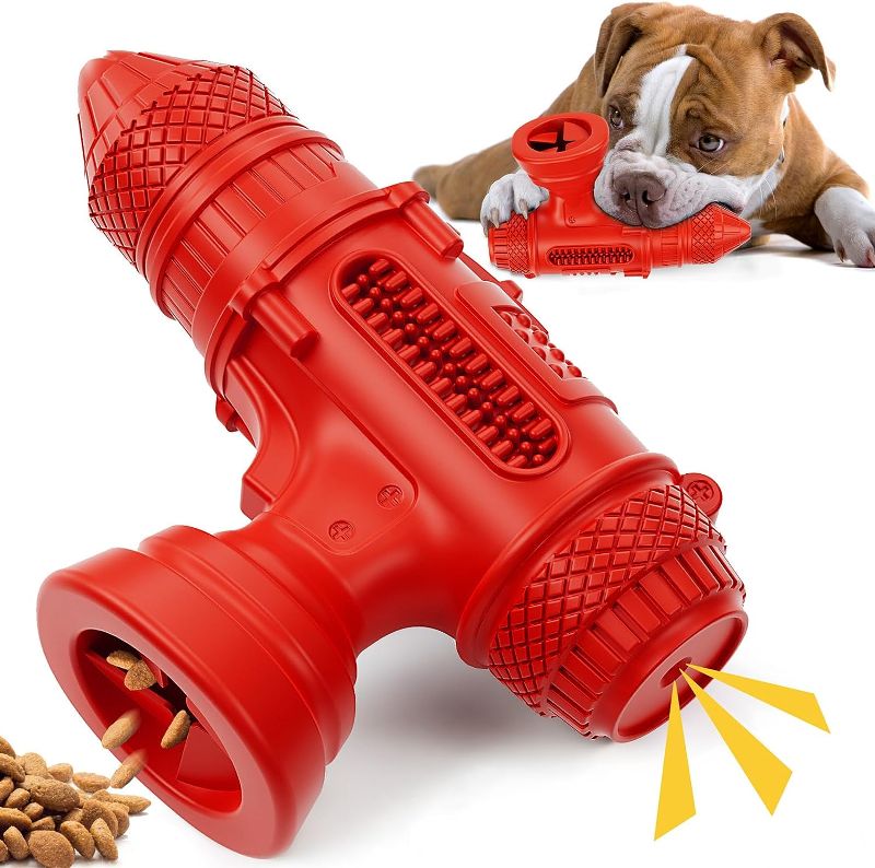 Photo 1 of 
GENIUSTAR Dog Toys for Aggressive Chewers,Puppy Teething Squeaky Interactive Dog Toys for Boredom and Stimulating,Puzzle Treat Food Dispensing Toys for.