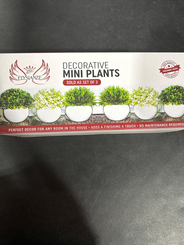 Photo 2 of 
ELYSIANZE Mini Artificial Plants | Modern Farmhouse Plants Home Decor | Small Fake Plants 