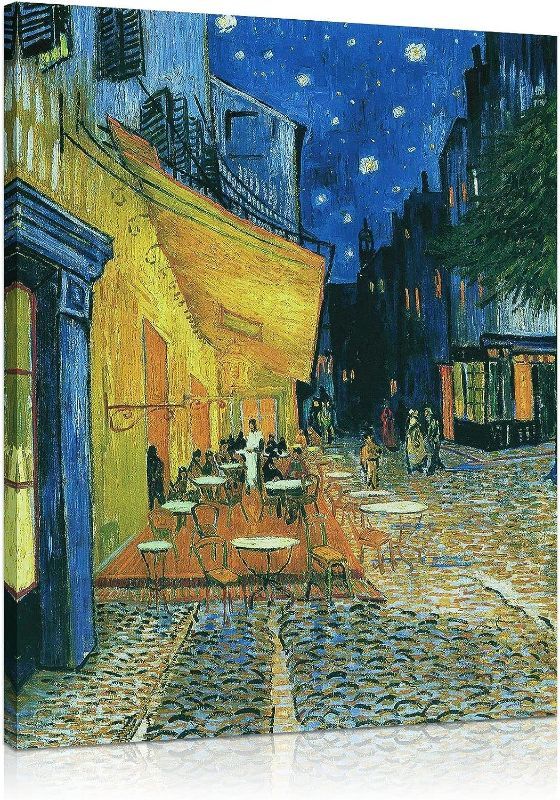 Photo 1 of 
Van Gogh Canvas Wall Art: Café Terrace at Night Oil Painting Picture Reproduction Bedroom Decor - Famous Art Prints Modern Artwork Framed Poster Home