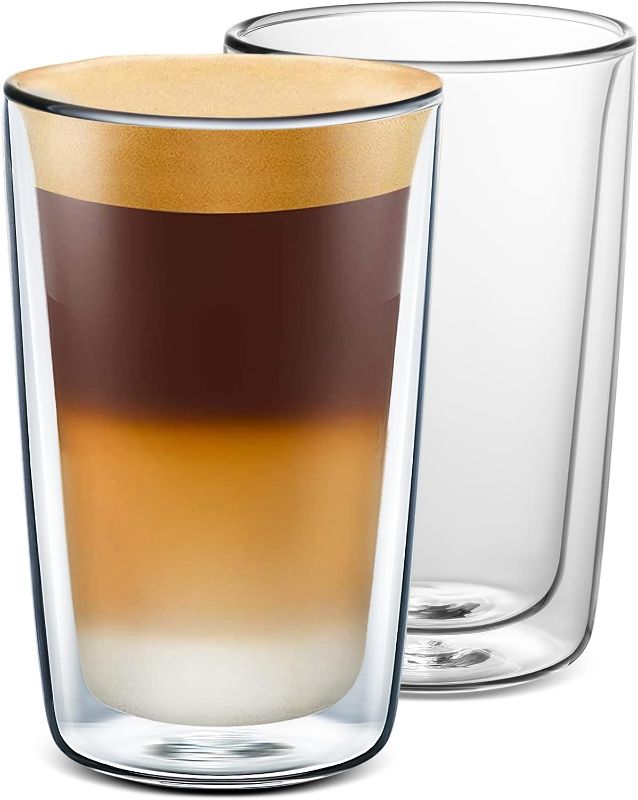 Photo 1 of 
LUXU 12 Oz Double Walled Glass Coffee Mugs