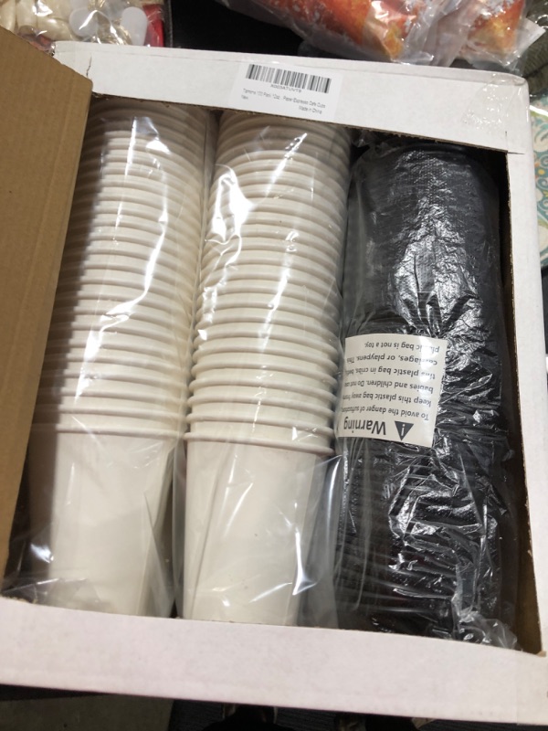 Photo 1 of 12 oz cups 100 pack disposable coffee cups 