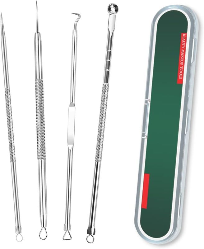 Photo 1 of Blackhead Remover Tool, Professional Stainless Steel Pimple Popper Tool Kit, Blackhead Extractor Tool for Face;?5-in-1?Tool Kit