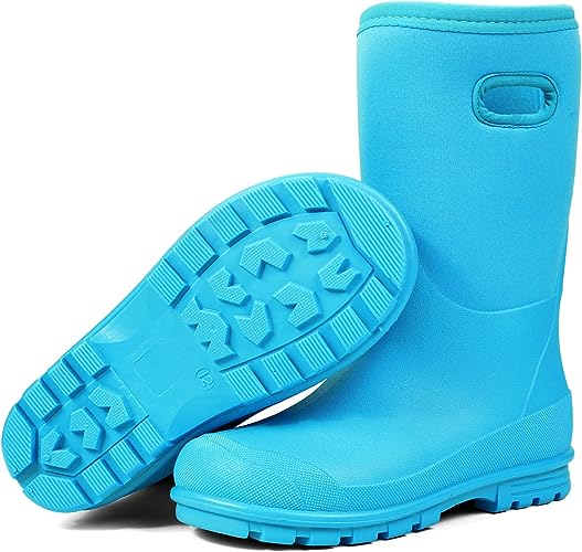 Photo 1 of DKSUKO Kid's Muck Rain Boots for Girls and Boys,Winter Snow Waterproof Insulated Neoprene Rubber Boots - SIZE 12 TODDLER 

