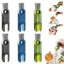 Photo 1 of 3 in 1 Cup Lid Cleaning Brush Set, 3 in 1 Multifunctional Cleaning Brush, Multi-Functional Water Bottle Cleaning Tools, Home Kitchen Cleaning Tools (6Pcs)